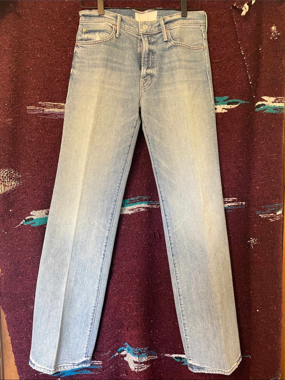 MOTHER Light Blue Straight Leg Women's Jeans
The kick it ankle